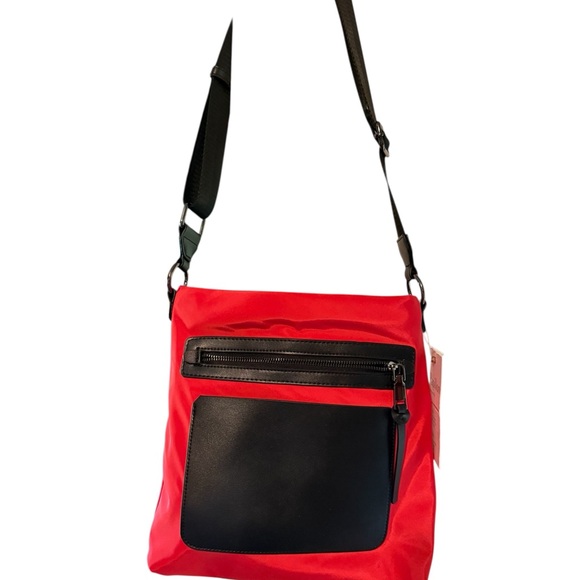 Papillon Blanc Red and Black Crossbody Bag - Picture 1 of 6
